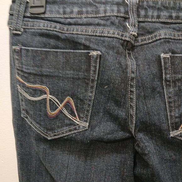 Nobo No Boundaries Junior 11 Dark Wash Bootcut Butterfly Pockets Embroidered - Picture 2 of 16